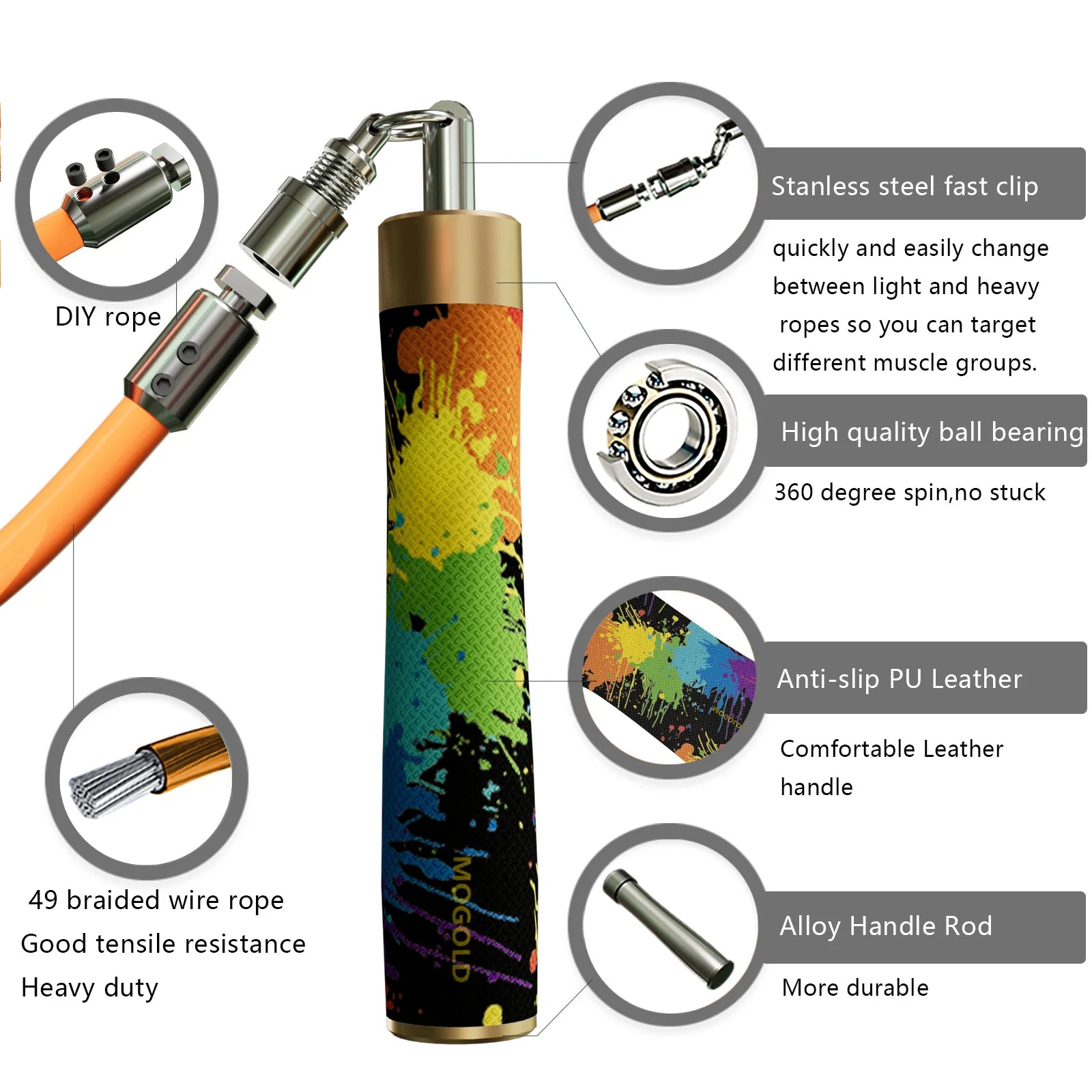 Professional Sport Jumping Ropes Adjustable Fitness