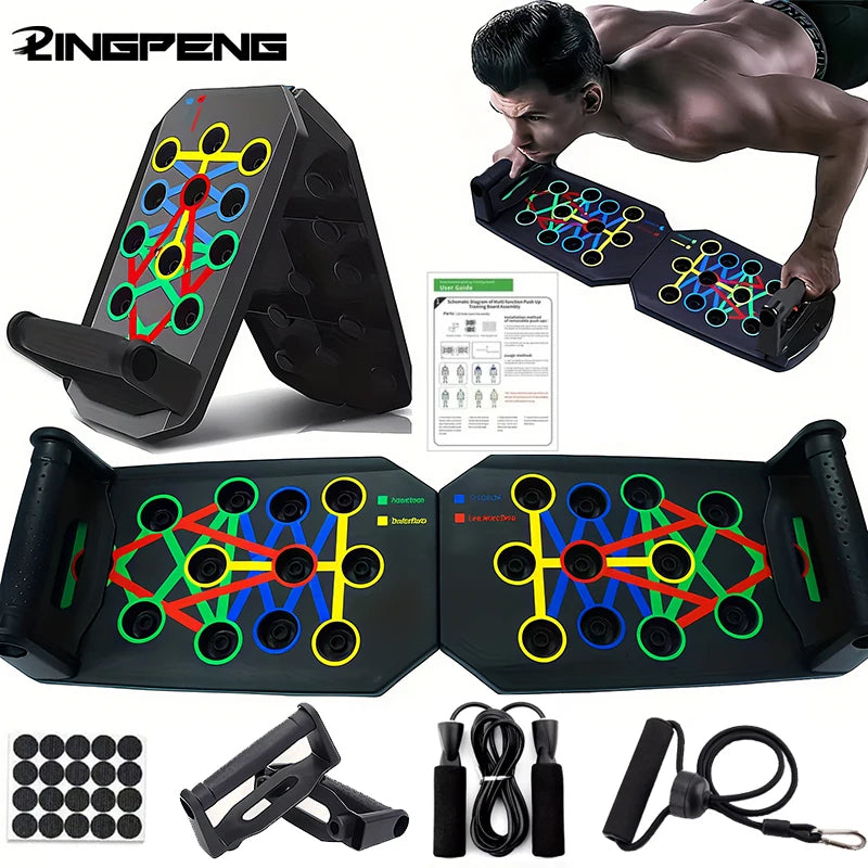 Portable Multifunctional Push-Up Board Set with Handles 